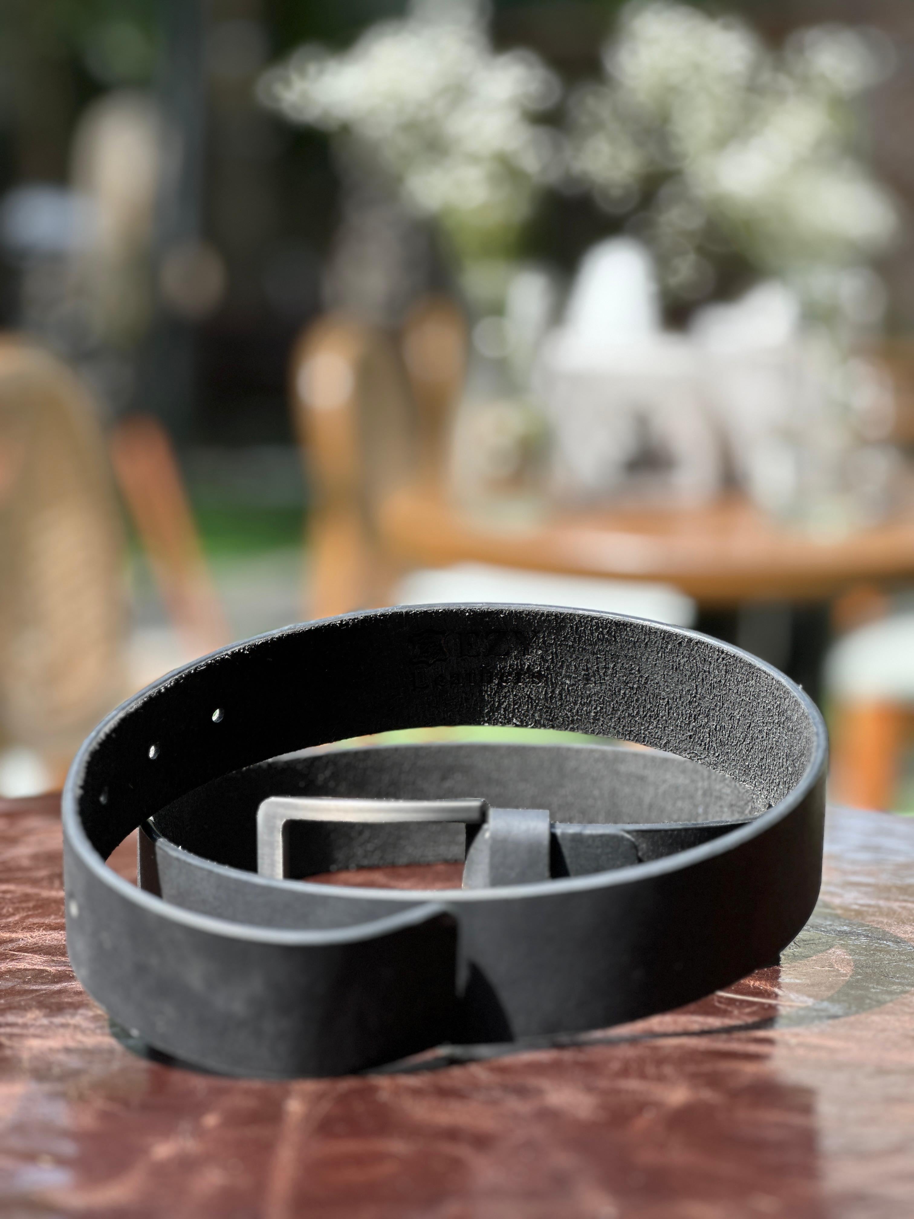 Premium Leather belt Black
