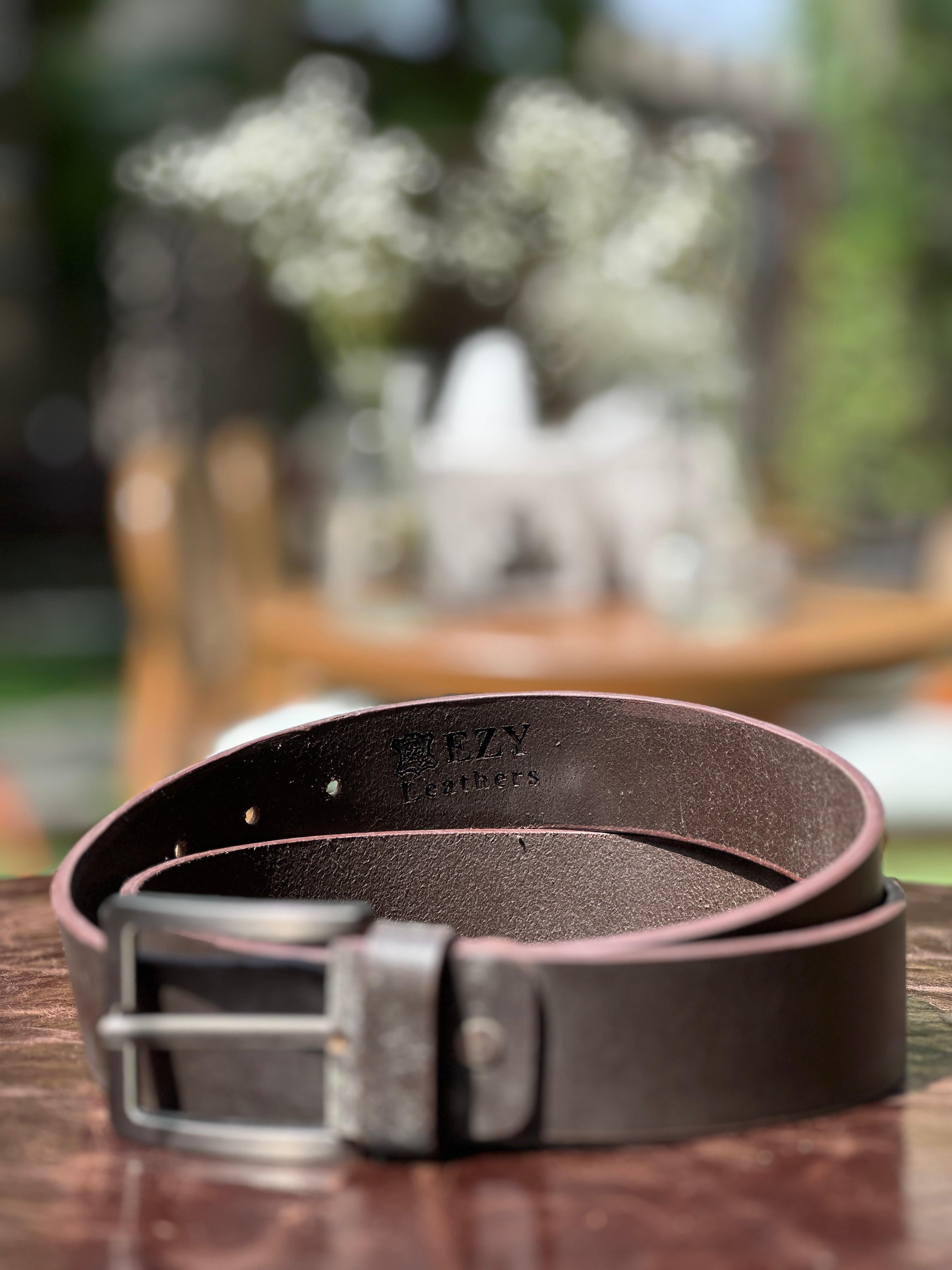 Premium Leather belt Dark Brown