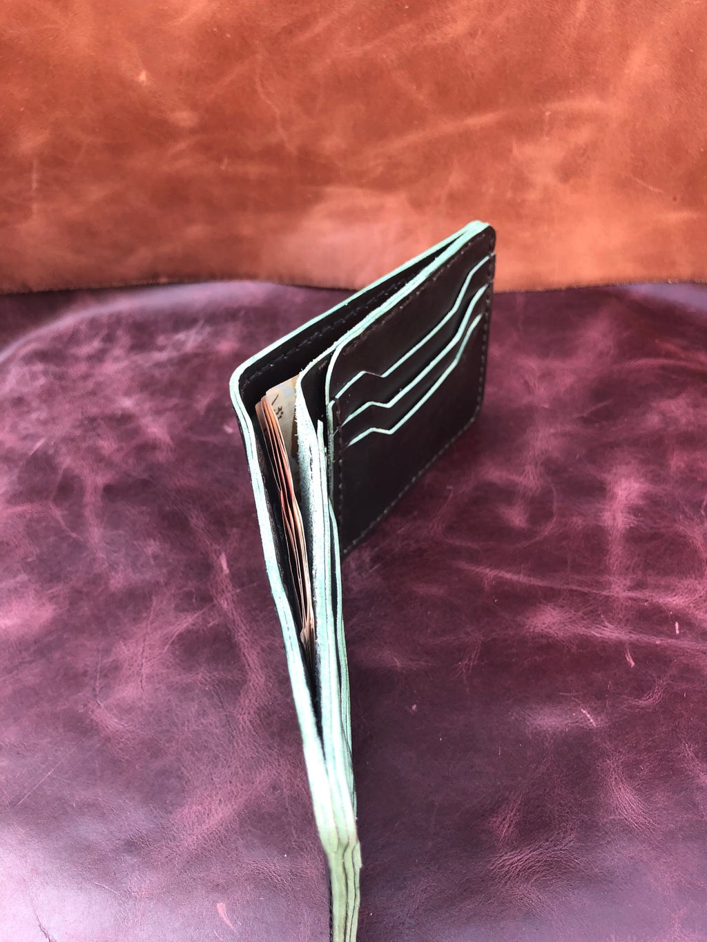 Premium Wax Pullup Bi-fold wallet