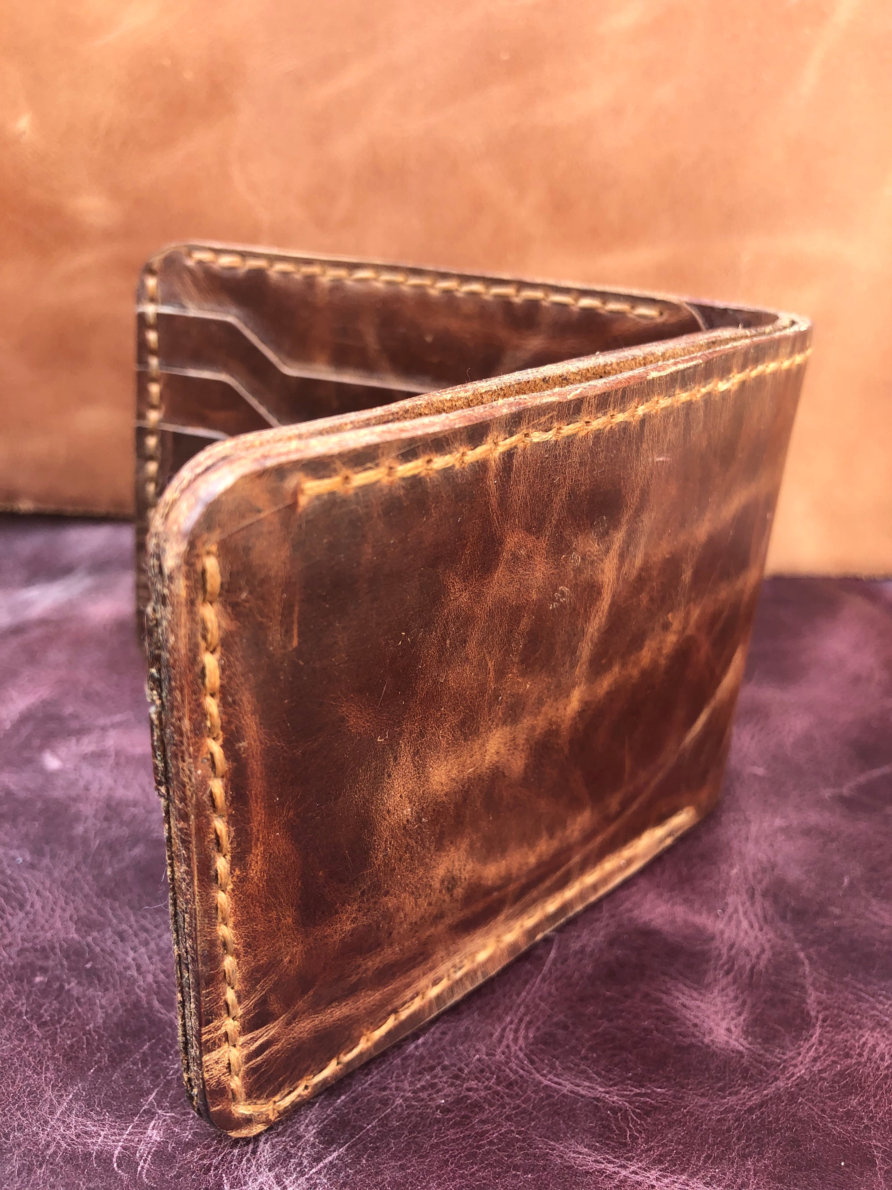 Premium Wax Pullup Bi-fold wallet