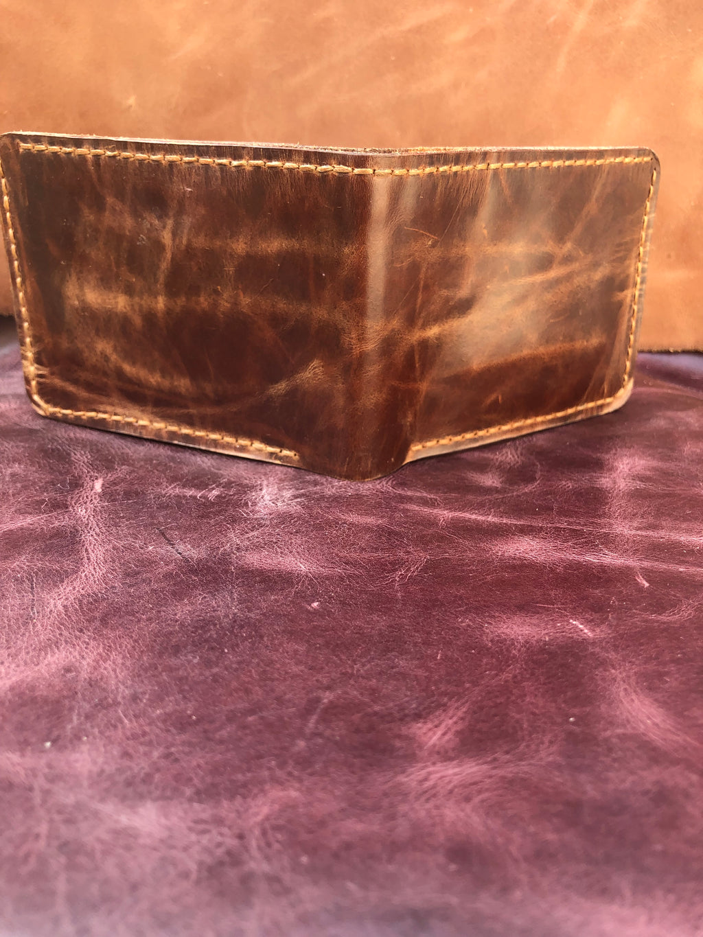 Premium Wax Pullup Bi-fold wallet