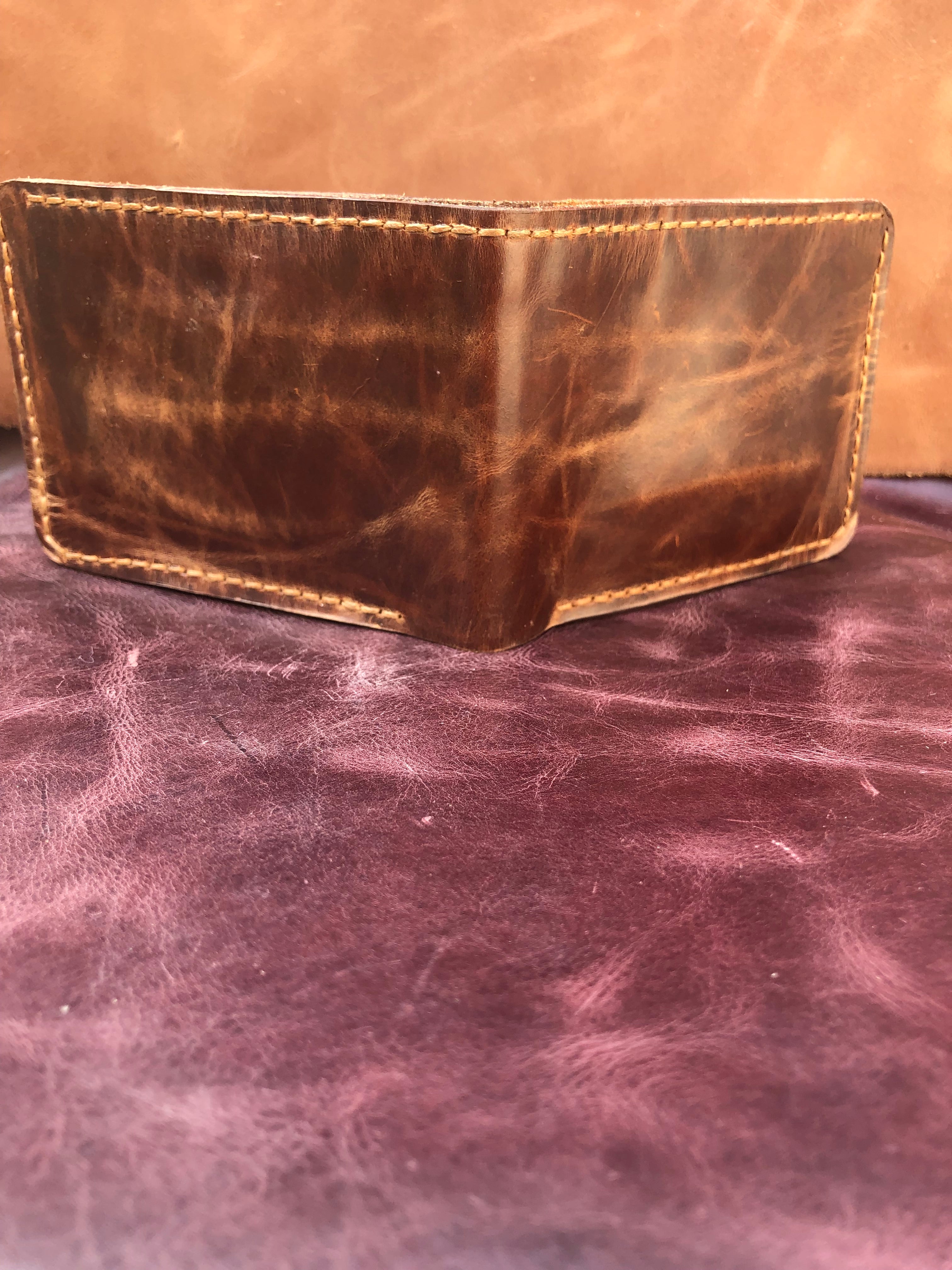 Premium Wax Pullup Bi-fold wallet