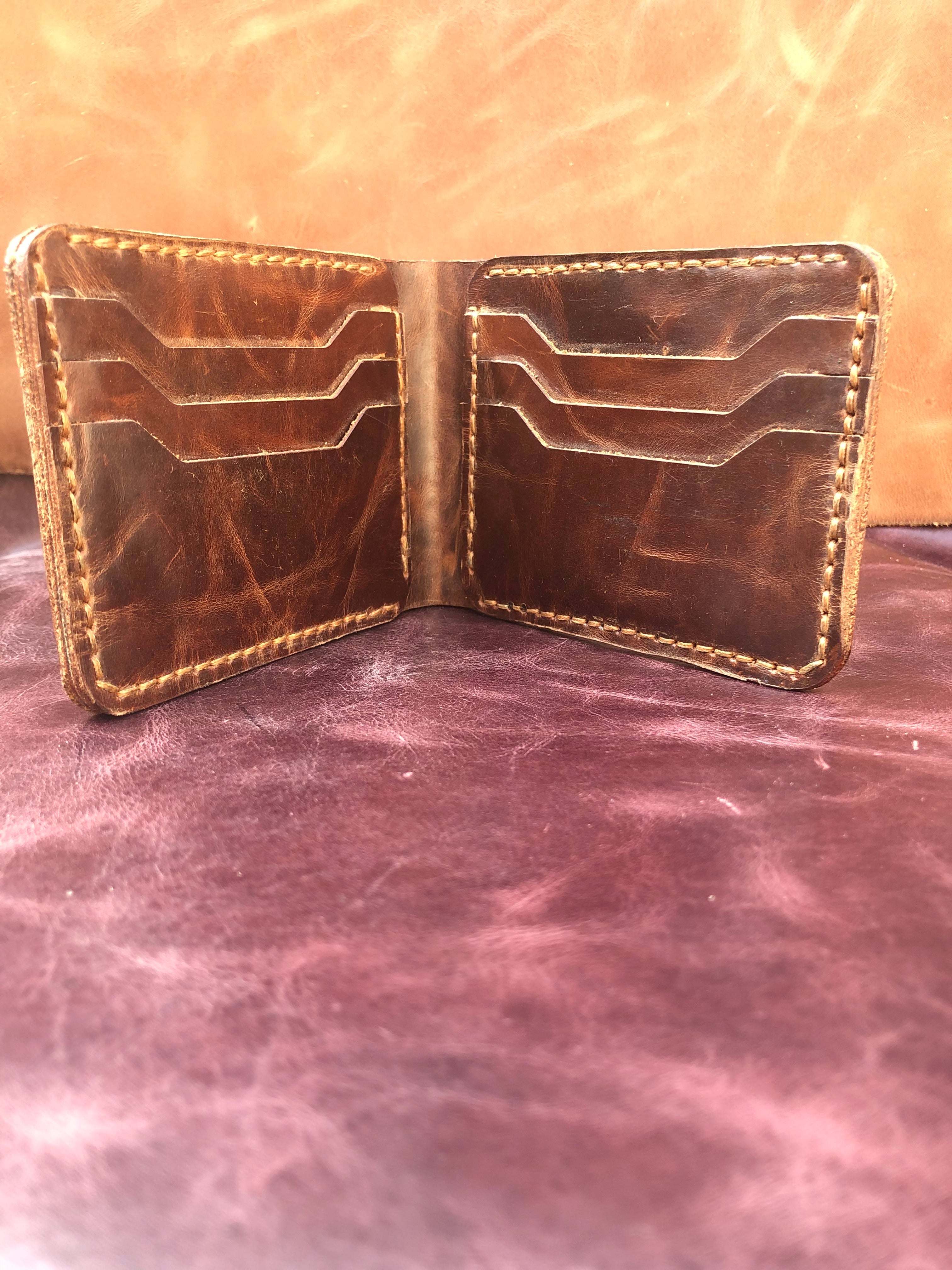 Premium Wax Pullup Bi-fold wallet