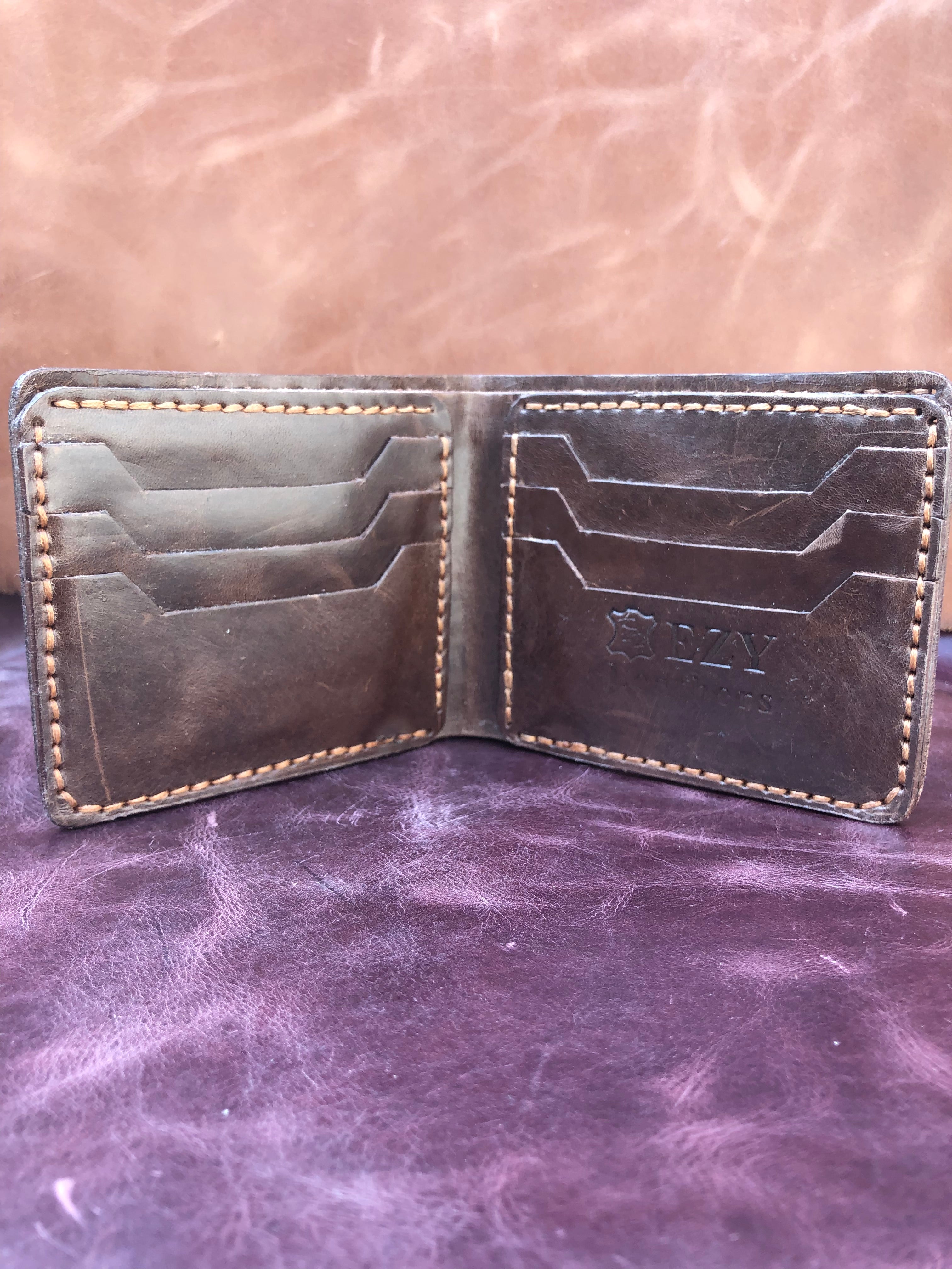 Premium Wax Pullup Bi-fold wallet